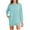 Light Blue, variant on hotojiny Dresses for Women Fall Long Sleeve Casual Tops Mini Dresses Crew Neck Loose Tunic Dresses with Pockets