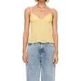 thumbnail image 1 of SUNSIOM Camisole Plissée pour Femme Mini Nœud devant Bretelles Spaghetti Col en V Dentelle Hauts Courts, 1 of 6