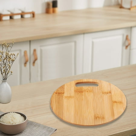 

Ikohbadg Solid Wood Cutting Board for Kitchen Natural Bamboo Splinters-Free Chopping Board Easy Clean Yellow Hanging Design Fruit and Vegetable Board Sturdy Bamboo