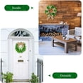 thumbnail image 5 of Dalrosia 2PCS Boxwood Wreath Artificial Christmas Wreath Outdoor Wreath Green Leaves Wreath with 16 Feet Ribbons for Xmas Decor Front Door Wall Window Wedding, 5 of 7
