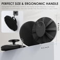thumbnail image 3 of Food-Grade Soft Silicone Body Scrubber Shower Brush Handheld Cleansing Skin Brush, with Exfoliating Net Sponge Case (Black Brush), 3 of 7