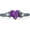 Amethyst Cubic Zirconia with Black Tone, variant on Three Stone Heart Promise Ring White Opal White Tone 925 Sterling Silver, Size 10