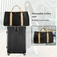 thumbnail image 4 of Large Foldable Travel Duffle Bag With Shoes Compartment, Camping Gym Weekend Bag Divider Bag, Can Be Set Trolley Case & Tear Resistanted, 4 of 8