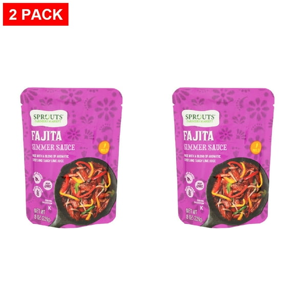 Sprouts Mild Fajita Simmer Sauce 8 oz (Pack of 2)