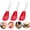 3Pcs red, variant on KALAKALA Cupid's Arrow 6in1 Multifunctional Kitchen Cooking Spoon - Egg Yolk Separator, Grater, Masher, Colander, Skimmer, Scoop - Heat Resistant, Plastic, 8.86 x 2.75 x 1.79 inches