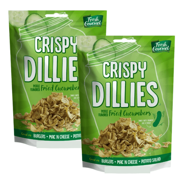 Fresh Gourmet Crispy Dillies Pickle Flavored Fried Cucumbers Low Carb