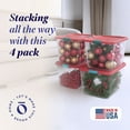 thumbnail image 2 of HOMZ 31 Qt Holiday Plastic Storage Container Bin with Latching Lid, 4 Pack, 2 of 12