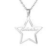 thumbnail image 1 of Vakki Custom Name Necklace 18K Gold Plated Personalized Hollow Star Stainless Steel Custom Nameplate Necklace Jewelry Gifts, 1 of 5