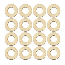 KONTONTY  Hollow Circle Wood Pieces Decorative Wooden Rounds 200pcs for Crafts