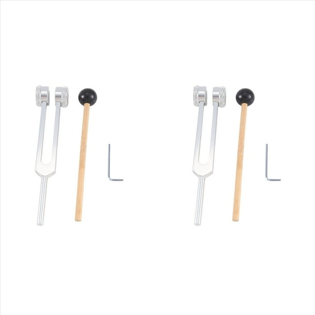 2X DipasóN de 174 Hz para CuracióN, ReparacióN, Alivio del EstréS y CuracióN, Instrumento Musical con Martillo de Silicona, DiapasóN