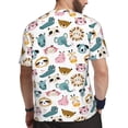thumbnail image 2 of Wukai Cartoon Animals Print Men's Short-Sleeved Mesh T-Shirt,Quick-Dry Short Sleeve Workout T-Shirt-Small, 2 of 8