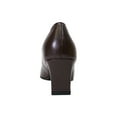 thumbnail image 4 of PEERAGE Cynthia Women Extra Wide Width Closed Toe with Loop Bow Tie/Tassel Slip On Pump BROWN 6.5, 4 of 6