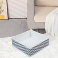 thumbnail image 5 of REGALWOVEN 1 Pack Fabric Storage Bins, Collapsible Closet Organizers for Shelves, Perfect for Storing Clothes Books Wavy Pattern Gray 11*11*3.9, 5 of 6
