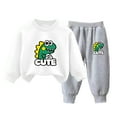 thumbnail image 4 of 1-2 Years Toddler Boy Clothes Color-Block Long Sleeve Sweatshirt and Pant Outfits Kids 2Pcs Fall Clothing Set Fall Winter Set for 0 6 12 18 24 M 1t 2t 3t 4t 5t 6t, 4 of 4