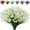 White, variant on ZOELNIC 8 Bundles Artificial Daffodils Flowers Outdoor UV Resistant Spring Plants Faux Greenery for Garden Home Wedding Holiday Decor, White