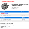 thumbnail image 2 of Distributor Cap - Compatible with 1968 - 1974 Dodge D100 Pickup 1969 1970 1971 1972 1973, 2 of 2