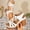 White, variant on Women's Chunky Heel Gladiator Sandals, Open-Toe Cutout with Buckle, Plus Size Gothic Comfort Footwear Brown 40