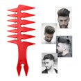 thumbnail image 4 of facefd Hommes Pompadour Peignes de Coiffure Large Fourchette Peigne Rétro Tête d'Huile Rouge, 4 of 8