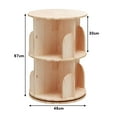 thumbnail image 2 of Intexca 360° Rotating Bookshelf, 2-Tier Organizer for Home, Office, Room and Adult (Wood), 2 of 5