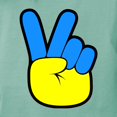 thumbnail image 3 of CafePress - Ukrainian Flag Peace Sign Ukraine Native H T Shirt - Womens Comfort Colors® Shirt, 3 of 4