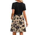 thumbnail image 5 of Fantaslook Summer Dresses for Women Casual Short Sleeve V Neck Babydoll Dress Fashion Vacation Mini Dress with Pockets, 5 of 7