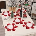 thumbnail image 3 of 6PCS Noël Table Sets de Table Gnome Flocon de Neige Noël Tapis de Table Noël Décor de Table, 3 of 10