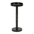thumbnail image 5 of Kate and Laurel Bellport Farmhouse Round Drink Table, 10 x 10 x 22, Black, Decorative Traditional Mini Table for Use as Charming Indoor Plant Stand or Living Room Pedestal Table, 5 of 10