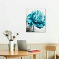 thumbnail image 2 of ARISTURING  Turquoise Flower Pictures Wall Art Canvas Print Teal Blue Flowers Floral Painting Wall Decor for Home Girl Bedroom Bathroom Living Room Gallery Wrap Easy to Hang, 2 of 4