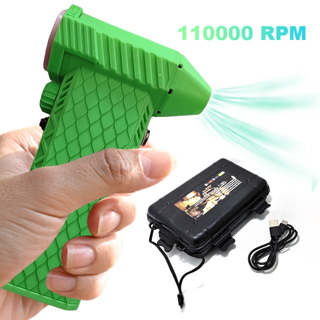 Air Duster 110000 RPM Cgtredaw Sin Escobillas Turbofan Alta Potencia 8000 mAh Verde