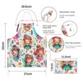 thumbnail image 7 of Colorful Fairy Princess Pattern Apron-Garden Aprons for Women with Pockets-Cotton Linen Waterproof Kitchen Cooking Gardening Aprons Adjustable for Kitchen,Cooking,BBQ and Salon 33x27 Inch, 7 of 7