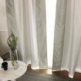 thumbnail image 3 of Quality Home Faux Silk Colorblock Blackout Curtain - Ivory/Grey - 52"W x 84"L (Single Panel), 3 of 5