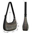thumbnail image 4 of Retro Rainbow Boho Crossbody Bag for Women Tribal Ethnic Shoulder Dumpling Purse Colorful Corduroy Sling Bag Adjustable Strap, 4 of 5