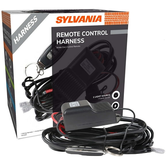 SYLVANIA Remote Control Single Output LED Wiring Harness - 12V, 24V On Off Switch Power Relay Blade Fuse Off Road Lights, Single Light Driving Work Light, Truck, Boat, ATV, UTV, SUV, 4x4 (1 PC)