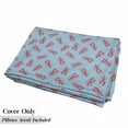 thumbnail image 5 of Nautical Floor Pillow Lounger Cover, Demonstration of Sea Organisms Repeated Lobsters Marine Life Animals, Nap Mat Printed Fabric Case for 5 Pillows, 88" x 36", Dark Coral and Blue, by Ambesonne, 5 of 5