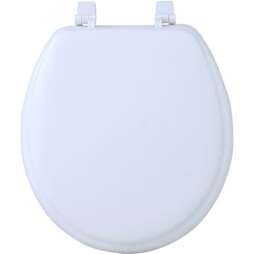 Photo 1 of (Damaged) Achim Fantasia 17 Soft Standard Vinyl Toilet Seat, One Size Fits All, White