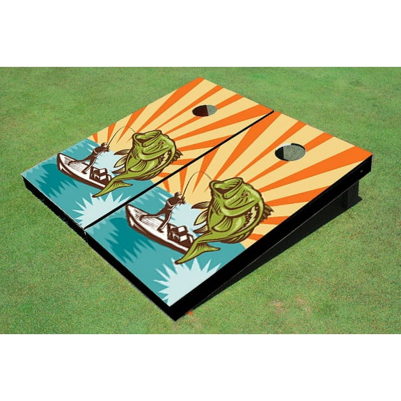 Reeling the Big One Themed Cornhole Boards