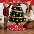 thumbnail image 5 of 30 Inch Christmas Tree Skirt – Velvet Plush Tree Mat, Soft Thickened Polyester with Red Ties, Single-Sided Printing, Available in 30in/36in/48in, Perfect for Holiday Xmas Tree Decoration, 5 of 7