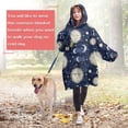 thumbnail image 4 of Wearable Oversized Blanket,Dark Blue Sun Moon Star Pattern Wearable Blanket Hoodie for Adults,Cozy Hooded Blankets with Super Pockets,Super Warm Fuzzy Pullover for Women & Men, 4 of 6