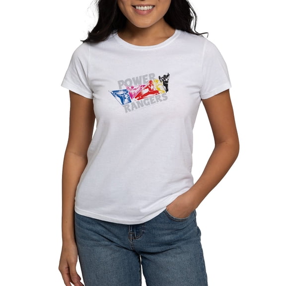 CafePress - Power Rangers Hero Poses Women's Value T Shirt - Women's Classic T-Shirt