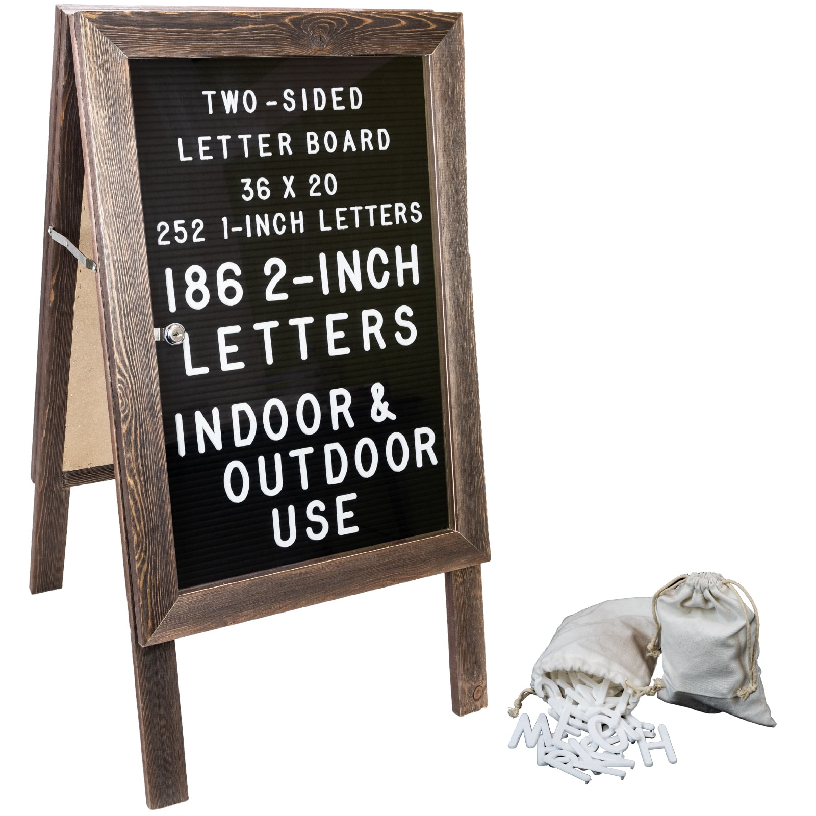 Large Wooden AFrame Sidewalk Sign 36x20 Felt Letter Board w