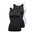 thumbnail image 1 of LELINTA Women's Cami Body Shaper Tummy Control Removable Padded Shapewear TaLELINTA Top Slimming Camisole Stretch Undershirt Cami Tops 3-Pack, 1 of 8