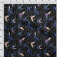 thumbnail image 4 of oneOone Cotton Cambric Blue Fabric Asian Japanese Bird Craft Projects Decor Fabric Printed By The Yard 42 Inch Wide, 4 of 5