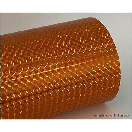 Roll Of ism Sign Vinyl, Holohic 1/4'' Mosaic, S-Adhesive (24 Inch X 10 Feet, Oran)
