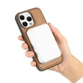 thumbnail image 2 of Magnetic Case for iPhone 13 Pro Max Business Classic PU Leather Slim Soft Bumper Anti-Fingerprint Shockproof Protective Compatible with Magsafe Phone Cover For iPhone 13 Pro Max,Brown, 2 of 5