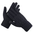 thumbnail image 5 of Guantes de pantalla táctil para hombre, guantes de invierno cálidos, acolchados y engrosados, guantes de punto jacquard, 5 of 5