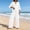 White plus size two piece set a1, variant on Cagogo Women Plus Size 3/4 Sleeve V Neck Two Piece Set Casual Wide Leg Pants Outfits Solid Basic Loungewear Travel Airport Clothes Matching Lounge Tracksuits, White M