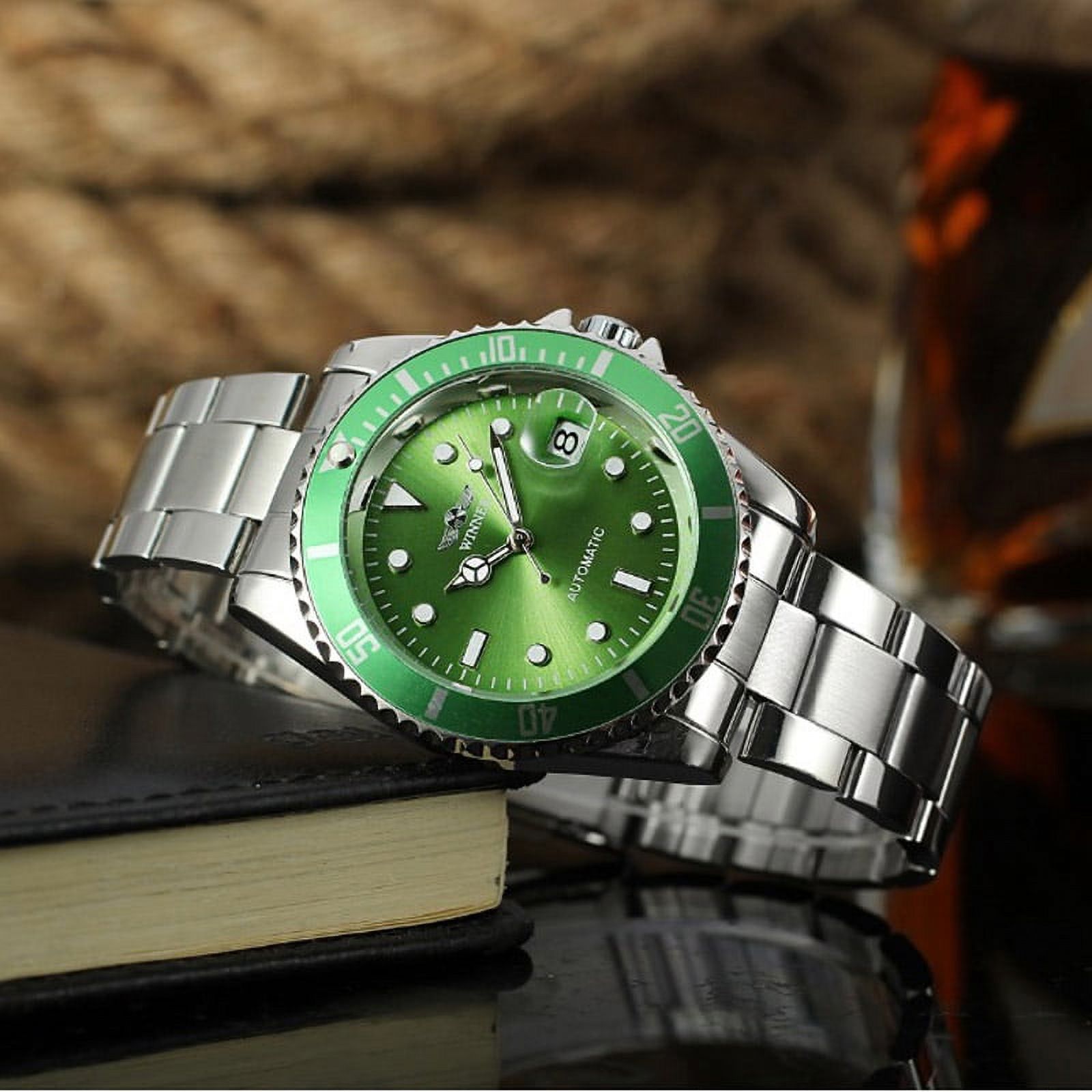 VIGOROSO Men's Watch Automatic Mechanical Watches Luxury Classic Business Sports Watch Stainless Steel Date Luminous AUTO Selfwind Wristwatch Men