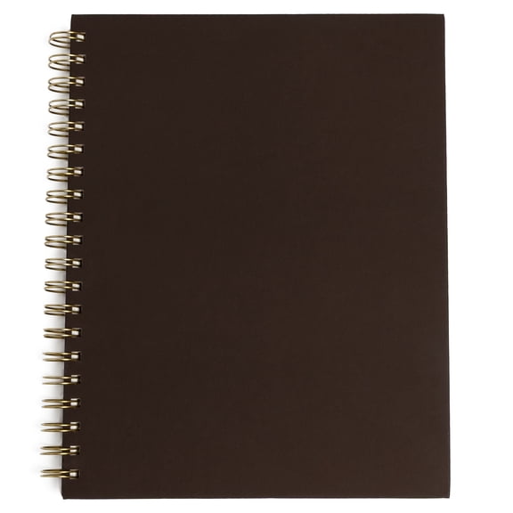 Pearhead Chocolate Brown Hardcover Spiral Notebook with 200 College Ruled Pages, 8 x 10.5 Inches
