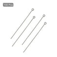 thumbnail image 3 of Uxcell 100Pcs Eye Pins Jewelry Findings Eye Pins 60mm Iron Eye Pins for Jewelry Making 21 Gauge Dark Gray, 3 of 6
