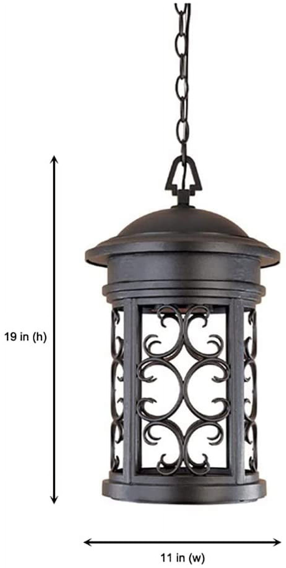 31134-ORB-Designers Fountain-Ellington - One Light Outdoor Hanging Lantern-Oil Rubbed Bronze Finish - image 3 of 4